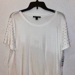 White Pearl Sleeve Tee